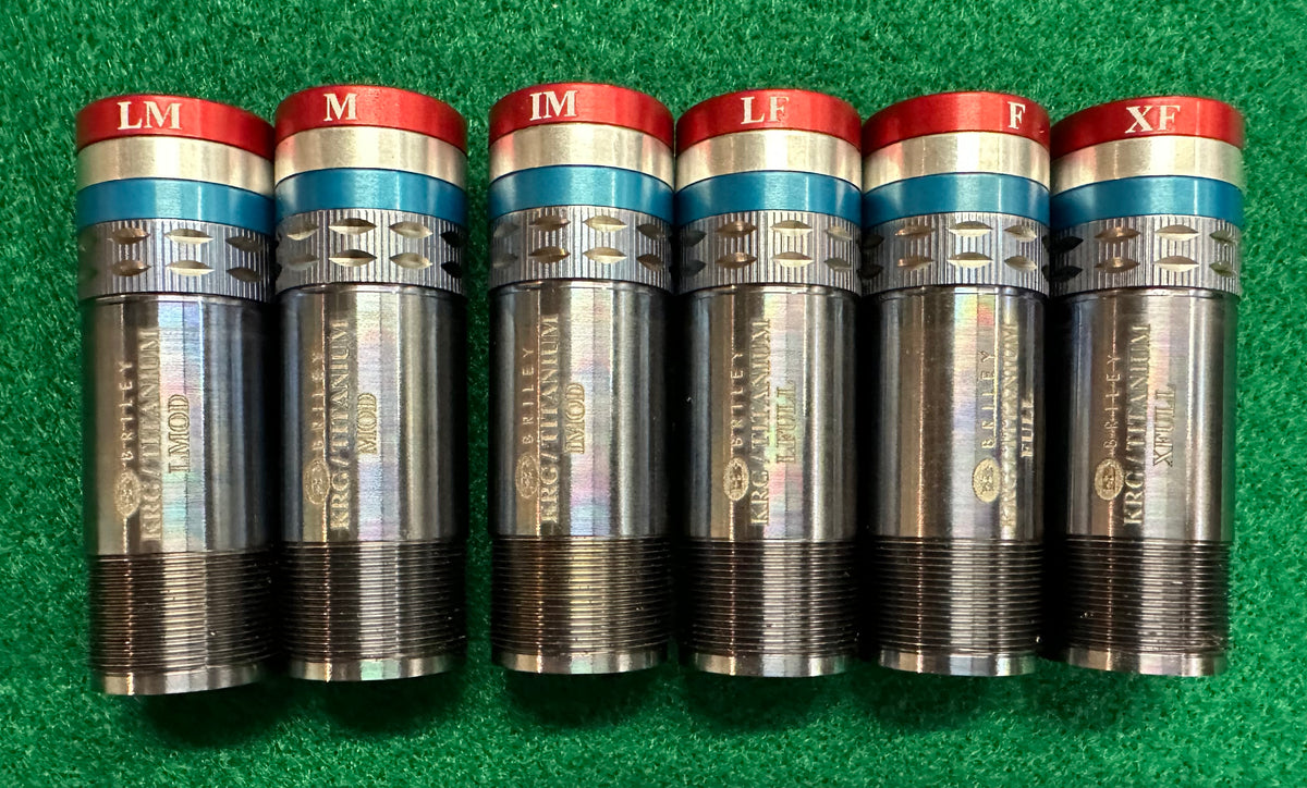 Briley Red/White/Blue Titanium Choke Tubes 12 Gauge for Krieghoff