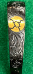 Engraved Krieghoff K80 trigger guard - Broken Gold Clay Blued