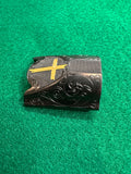 Engraved Krieghoff K80 Top Latch Gold Cross