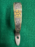 Engraved Krieghoff K80 trigger guard - Broken Gold Clay w/Gold Boarder
